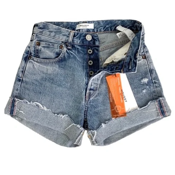 MOUSSY VINTAGE Upland Cut Off Denim Shorts SIZE 23 NWT - Picture 13 of 13